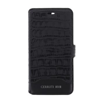 CEFLBKP7MCBK CERRUTI Croco knížkové pouzdro pro iPhone 7 / 8 Black