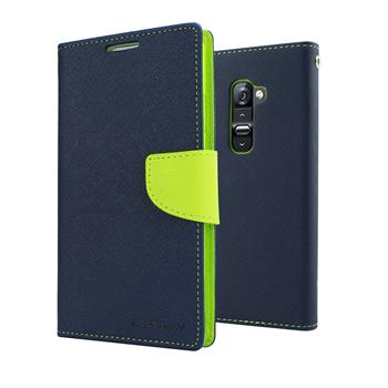 Mercury Fancy diářové Pouzdro pro Samsung A320 Galaxy A3 2017 Navy / Lime
