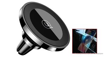 USAMS CD44 Magnetický Držák do Auta vč. Bezdrátového Dobíjení Black (EU Blister)