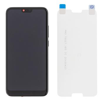 Honor 10 LCD displej + Dotyková Deska + Přední Kryt Black (Service Pack)