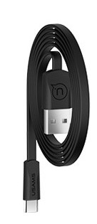 USAMS SJ200 Flat Datový Kabel Type C 2A Black