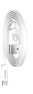 USAMS SJ200 Flat Datový Kabel Type C 2A WHITE bílá barva