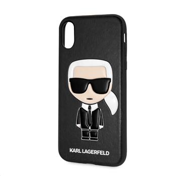 KLHCPXIKPUBK Karl Lagerfeld Ikonik TPU silikonové pouzdro Black pro iPhone X  /  XS