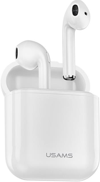 USAMS LC Dual Stereo TWS Wireless Sluchátka vs 5.0 WHITE bílá barva