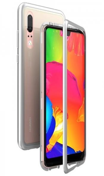 Luphie Magneto pevný kryt Glass Silver / Crystal pro Huawei P20
