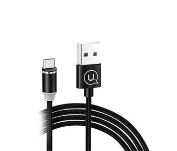 USAMS SJ294 U-Sure Magnetický Dobíjecí Kabel microUSB Black