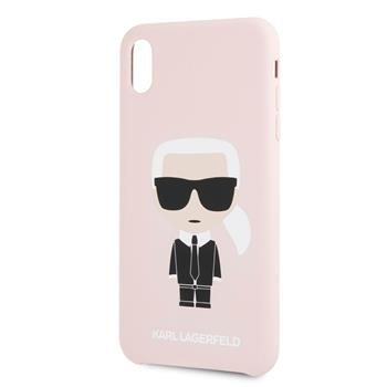 KLHCI61SLFKPI Karl Lagerfeld Full Body Iconic Silikonové Pouzdro pro iPhone XR PINK růžová barva