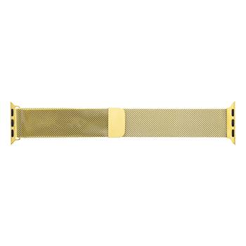 Tactical 353 Loop Magnetický Kovový Řemínek pro iWatch 4 44mm GOLD zlatá barva (EU Blister)