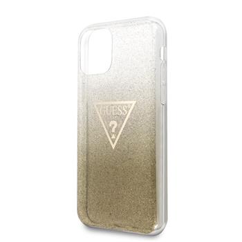 GUHCN61SGTLGO Guess Solid Glitter Zadní Kryt pro iPhone 11 GOLD zlatá barva (EU Blister)