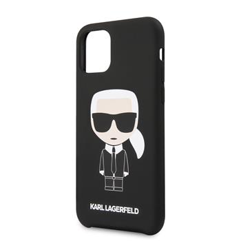 KLHCN58SLFKBK Karl Lagerfeld Iconic Silikonvý Kryt pro iPhone 11 Pro Black