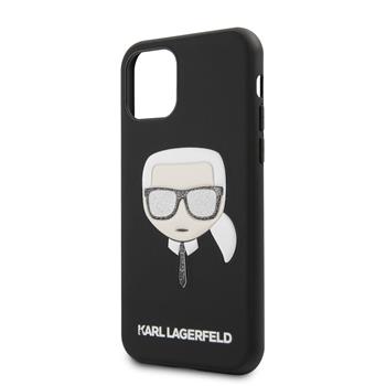 KLHCN61GLBK Karl Lagerfeld Embossed Glitter Kryt pro iPhone 11 Black