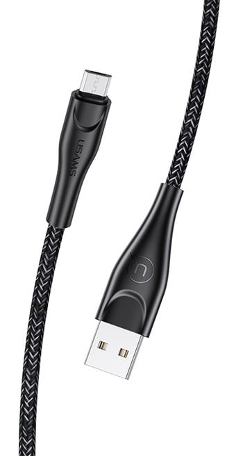 USAMS SJ399 U41 Braided Datový Kabel microUSB 3m Black