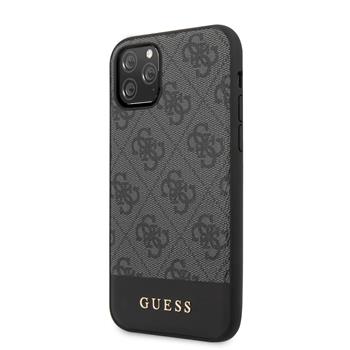 GUHCN58G4GLGR Guess 4G Stripe Zadní Kryt pro iPhone 11 Pro Grey