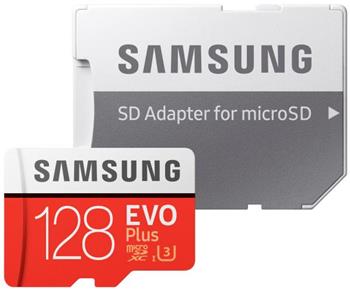 microSDXC 128GB EVO Plus Samsung Class 10 vč. Adapteru