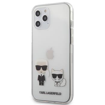 KLHCP12LCKTR Karl Lagerfeld PC / TPU Karl &Choupette Kryt pro iPhone 12 Pro Max 6.7 Transparent