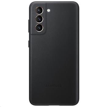 EF-VG991LBE Samsung Kožený Kryt pro Galaxy S21 Black