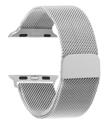 Tactical 748 Loop Slim Magnetický Kovový Řemínek pro Watch 1 / 2 / 3 / 4 / 5 / 6 / SE 38 / 40mm Silver