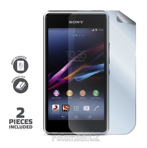 2 kusy ochranná fólie displeje CELLY Screen Protector pro Sony D2005 Xperia E1,, lesklá