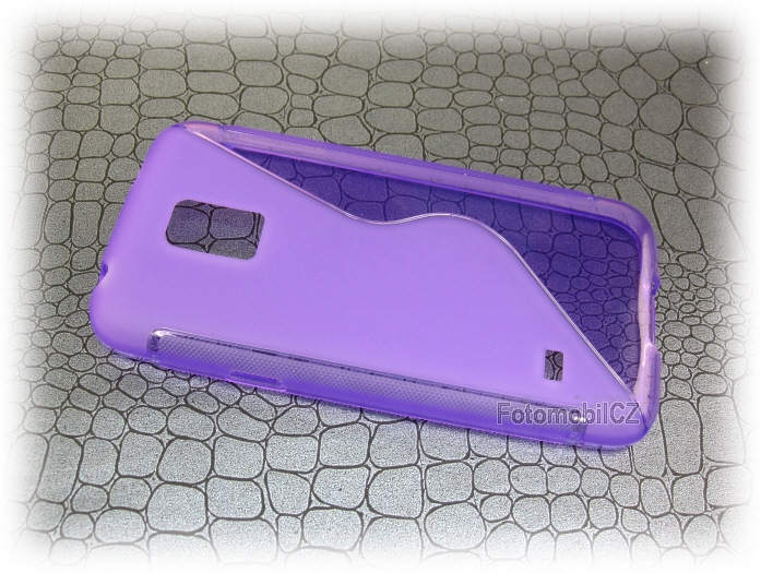 Silikonové pouzdro fialové pro Samsung G800 Galaxy S5 Mini