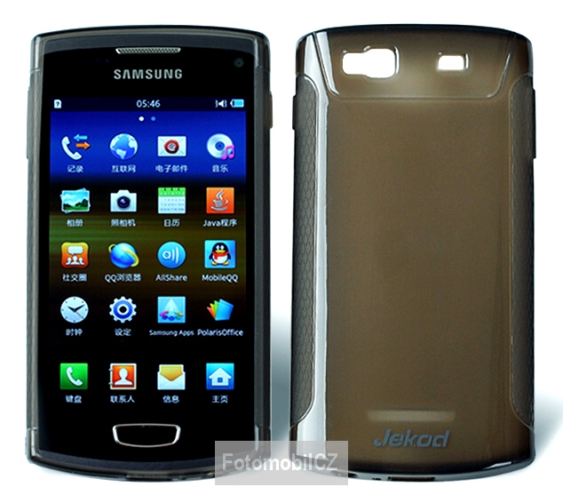 Silikonové ochranné pouzdro JEKOD TPU + fólie Black pro Samsung S8600