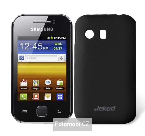Silikonové pouzdro kryt JEKOD TPU + fólie Black pro Samsung S5360