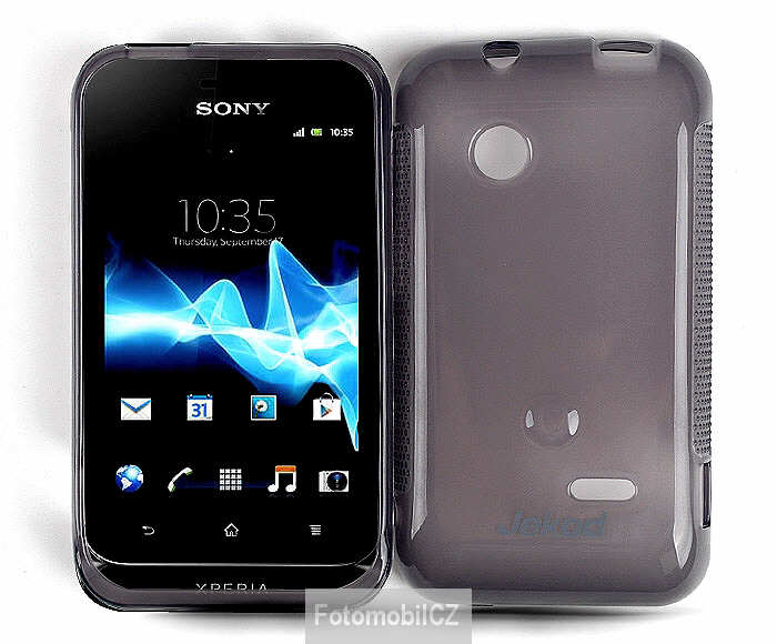 Silikonové pouzdro kryt JEKOD TPU + fólie Black pro Sony Xperia Tipo (ST21i)