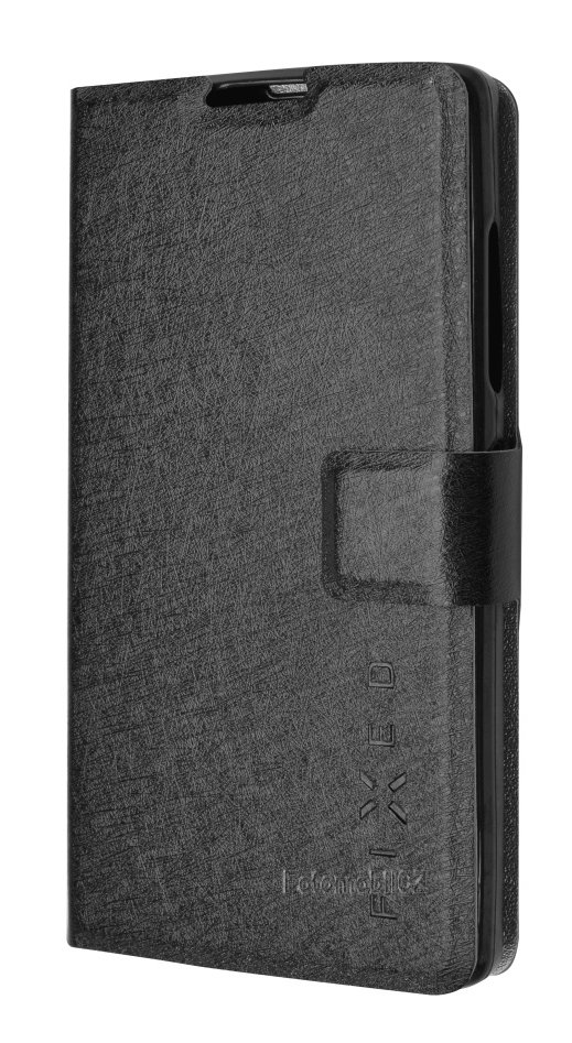 Pouzdro typu kniha FIXED s gelovou vaničkou pro Lenovo A2010, černé