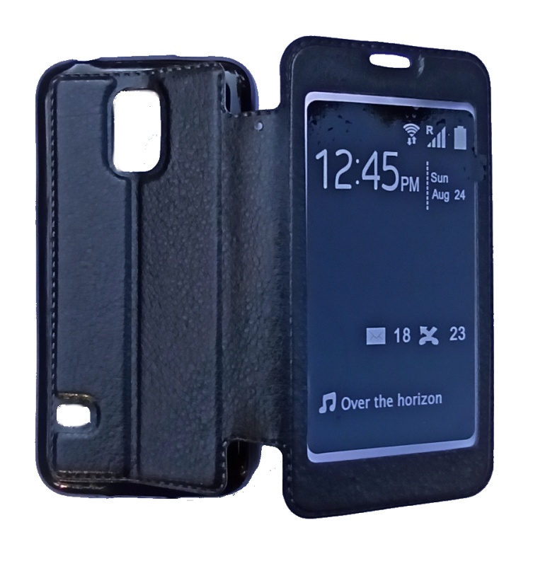 Knížkové pouzdro s průhledem pro Samsung G800 Galaxy S5 mini