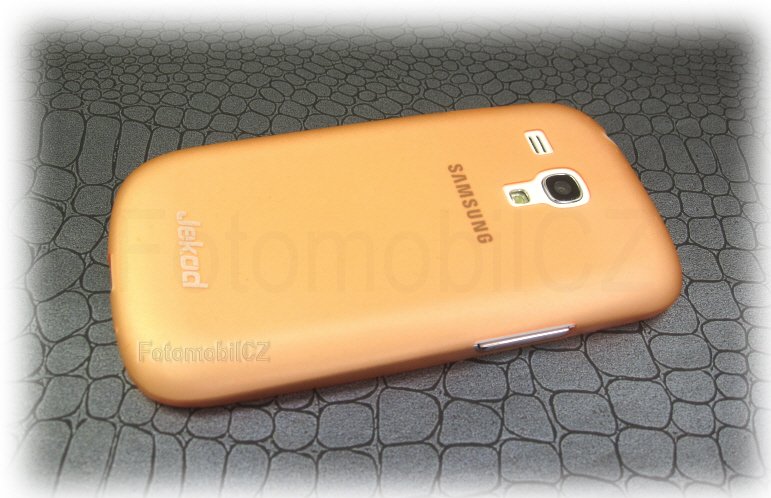 Pouzdro JEKOD PP ultratenký 0,3 mm kryt Orange + fólie pro Samsung i8190 Galaxy S3 mini