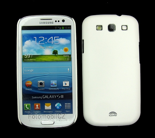 Kryt bílý matný ICOVER + fólie pro Samsung i9300 Galaxy S3, i9301 Galaxy S3 Neo
