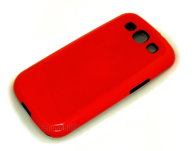 Odolný 2-vrstvý kryt červený ICOVER + fólie pro Samsung i9300 Galaxy S3