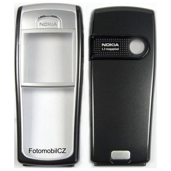 Originální výměnný kryt Nokia 6230i stříbrno-černý