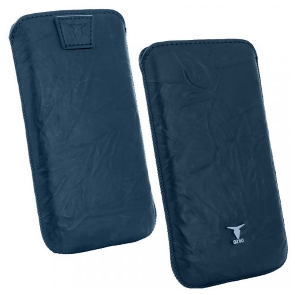 Kožené pouzdro OZBO Piega, velikost L, pull-out, modré