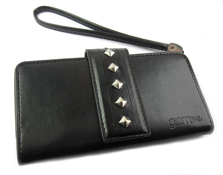 Pouzdro CELLY Studs Glitty Pochette z kolekce GLAMme, velikost XXL, černé pro IPhone 6 / 6S / 7 / 8