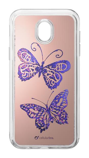 Silikonové TPU pouzdro Cellularline Stardust pro Samsung J530F Galaxy J5 2017, motiv Motýl