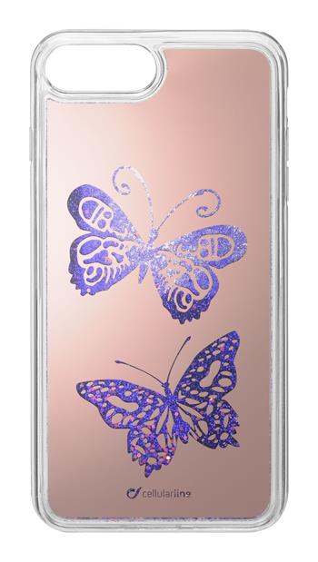 Silikonové pouzdro Cellularline Stardust pro iPhone 6 / 6S / 7 / 8 / SE 2020 / SE 2022, motiv Motýl