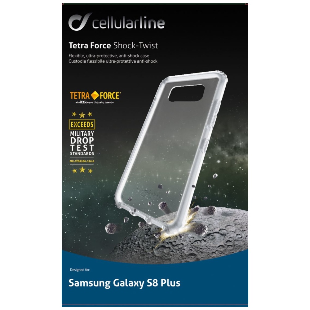 Ultra ochranné pouzdro Cellularline Tetra Force Shock-Twist pro Samsung Galaxy S8 Plus, 2 stupně ochrany, bílé