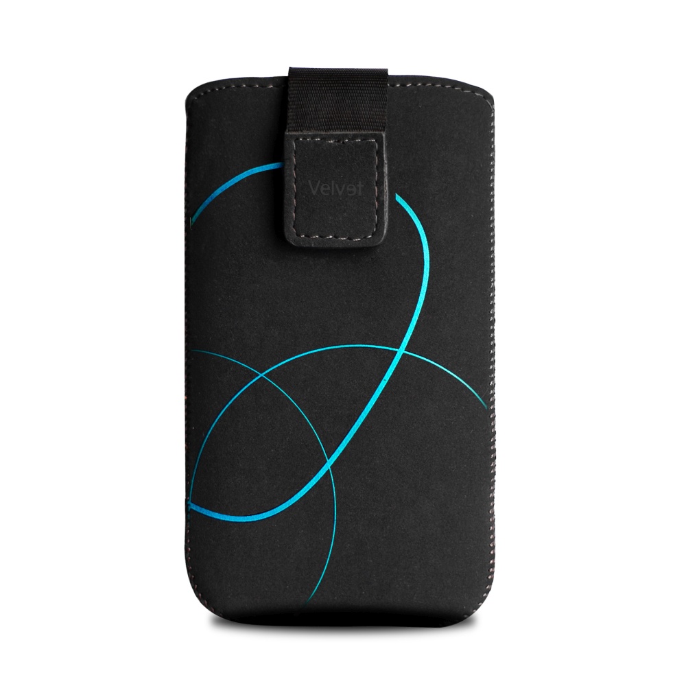 Univerzální pouzdro FIXED Velvet, mikroplyš, motiv Stripe Blue, velikost 4XL