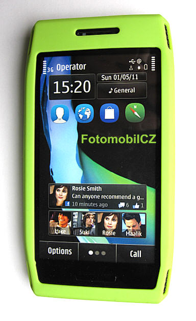 Nokia silikonový kryt CC-1025 pro Nokia X7-00, limetková