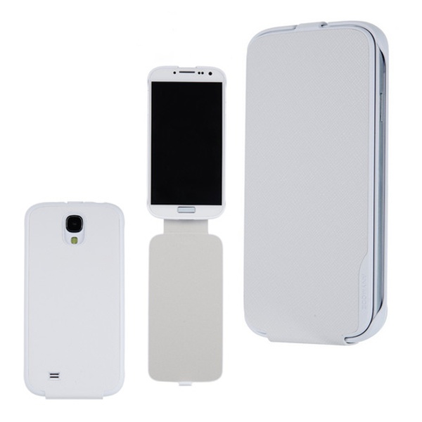 Pouzdro flap ANYMODE pro Samsung i9505 Galaxy S4, bílé + fólie na displej