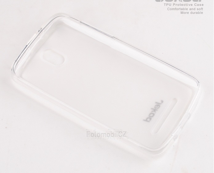Silikonové pouzdro kryt JEKOD TPU + fólie White pro HTC Desire 500