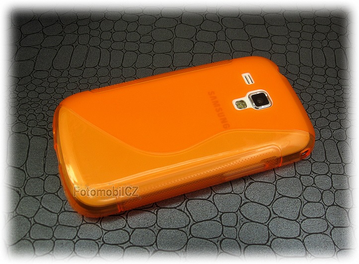 Silikonové pouzdro oranžové + fólie Samsung S7560, S7562, S7580, S7582 Galaxy Trend