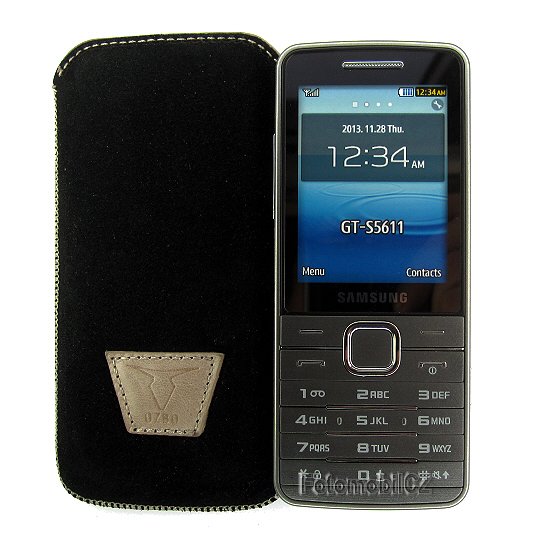 Kožené pouzdro OZBO Belle černé pro Samsung S5610