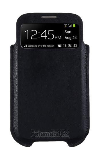Puuzdro zasunovací s okénkem S-View pro Samsung i9505 Galaxy S4