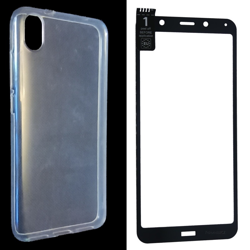 Silikonové TPU pouzdro Slim 1mm pro Xiaomi Redmi Redmi 7A transparentní + ochranné sklo