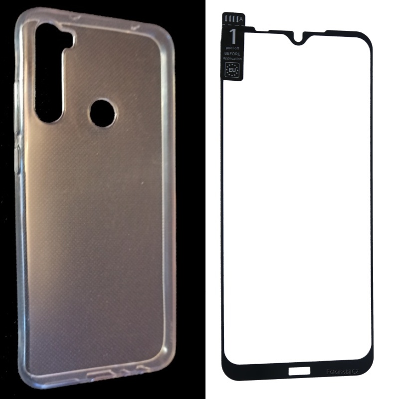 Silikonové TPU pouzdro Slim 1mm pro Xiaomi Redmi Note 8T transparentní + ochranné sklo