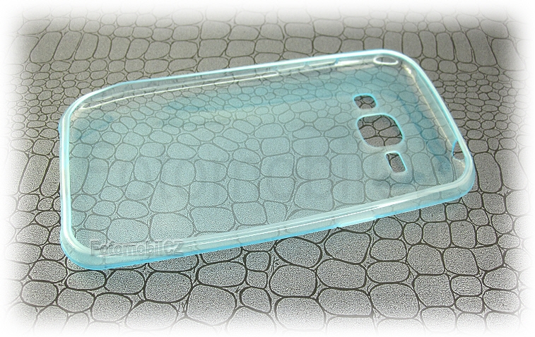 Modré tenké průhledné silikonové pouzdro pro Samsung J100 Galaxy J1