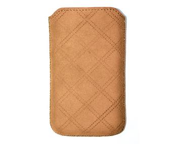 Ksix pouzdro svislé TUX DIAMOND pro iPhone4 a jiné smartphony (do 120 x 64 x 10 mm), hnědá