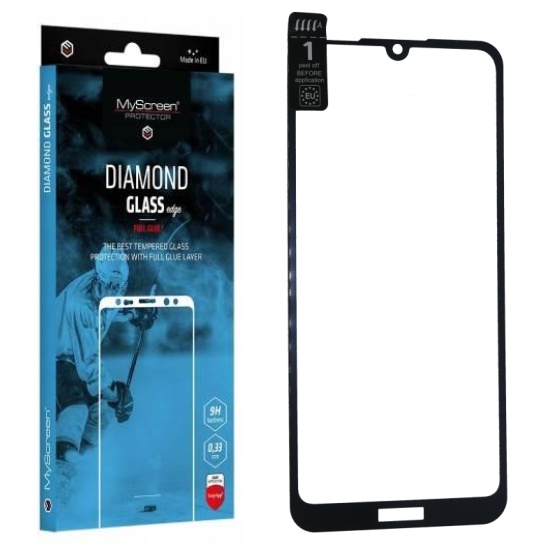 Ochranné sklo displeje MyScreen Diamond Glass FullGlue černé pro Huawei Y6 2019 / Y6s a Honor 8A černá