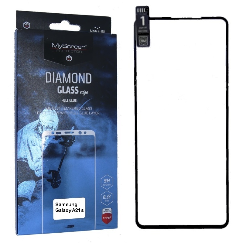 Ochranné sklo displeje MyScreen Diamond Glass FullGlue černé pro Samsung Galaxy A21s